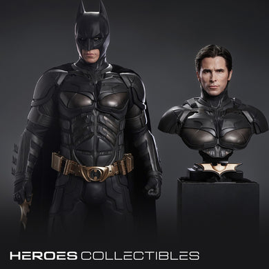 Queen Studios TDK Batman (Christian Bale + Cowl Head Sculpt) (Deluxe Edition) 1/1 Bust + Life-size Statue