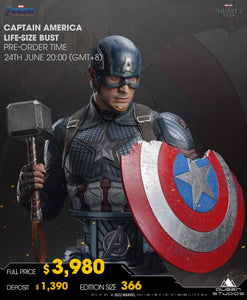 Queen Studios Captain America Life-Size (Bust) 1/1 Scale Statue