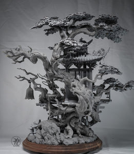 Temple - Ku Rong Si (Yuan Xing Liang Series) (Grey Kit) Statue