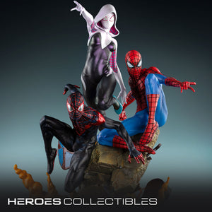 Queen Studios The Amazing Spider-man Spider-verse Trio 1/4 Scale Statue